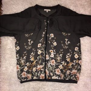 Floral bomber jacket